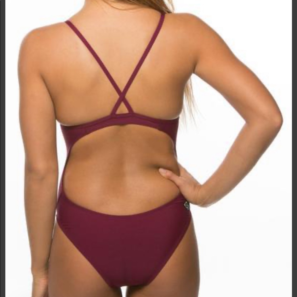 Jolyn "Heath" One Piece (blue/pink palm trees)